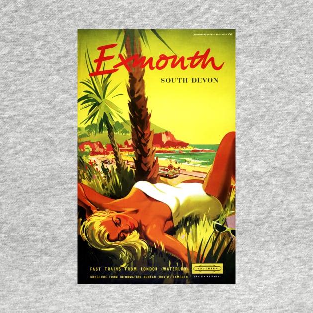 Vintage Travel Poster England Exmouth South Devon by vintagetreasure